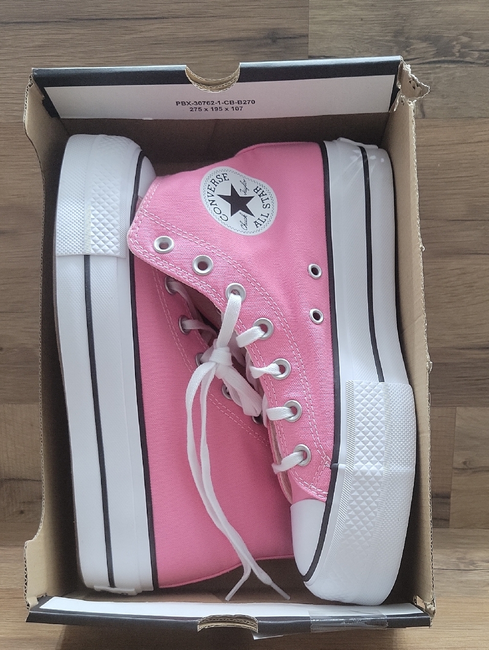 Converse Pink High Top Platform Sneakers - Picture 13 of 13